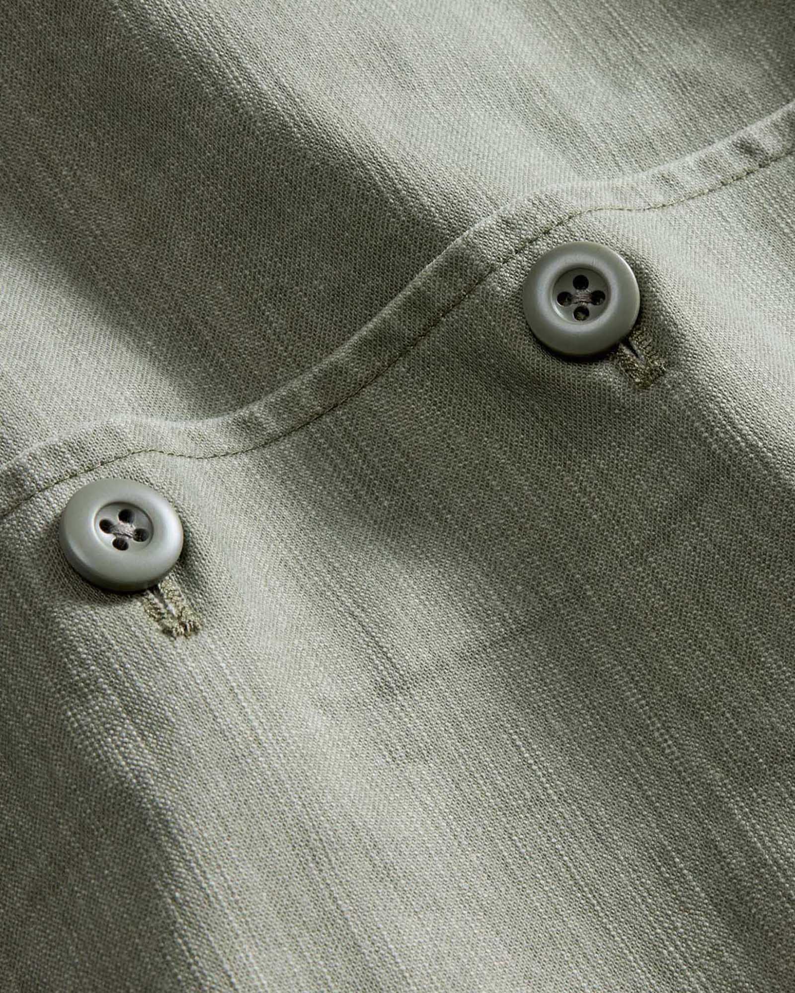 The Short Sleeve Surplus Shirt in Field Olive Reverse Sateen