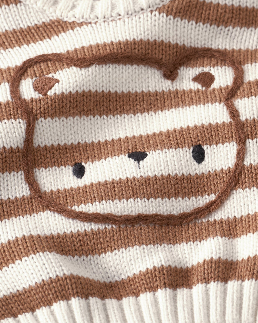 Chestnut Brown Stripe Bear Sweater