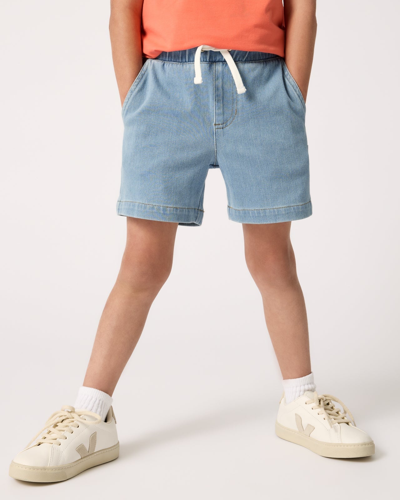 Light Denim Chino Shorts