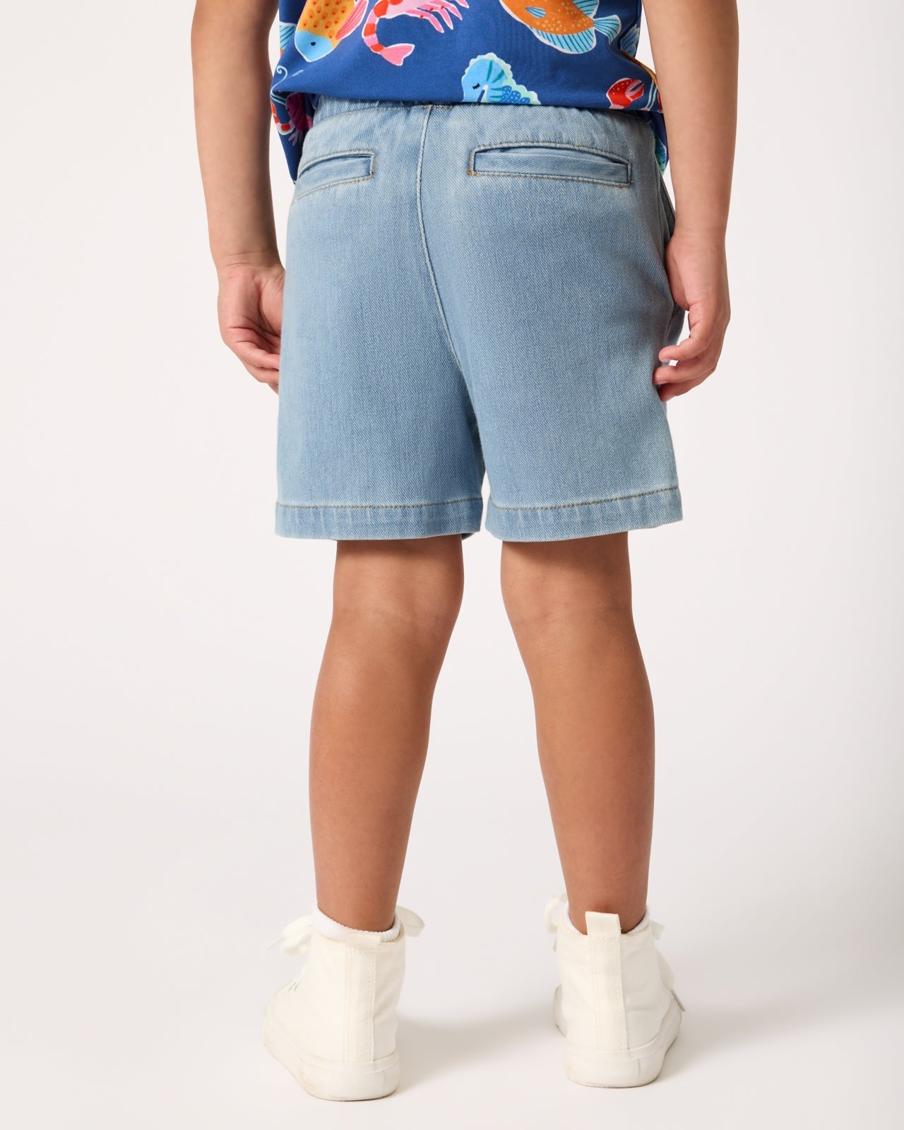 Light Denim Chino Shorts
