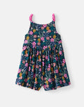 Tropical Garden Bow Strap Romper