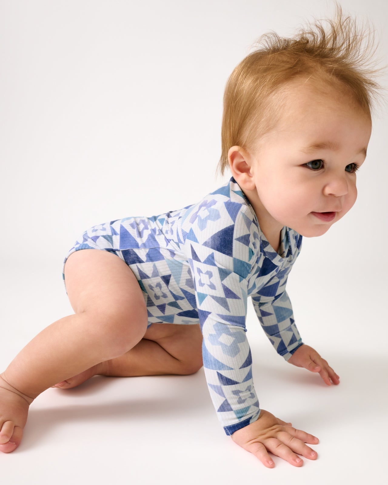 Patchwork Indigo Ribbed Bodysuit