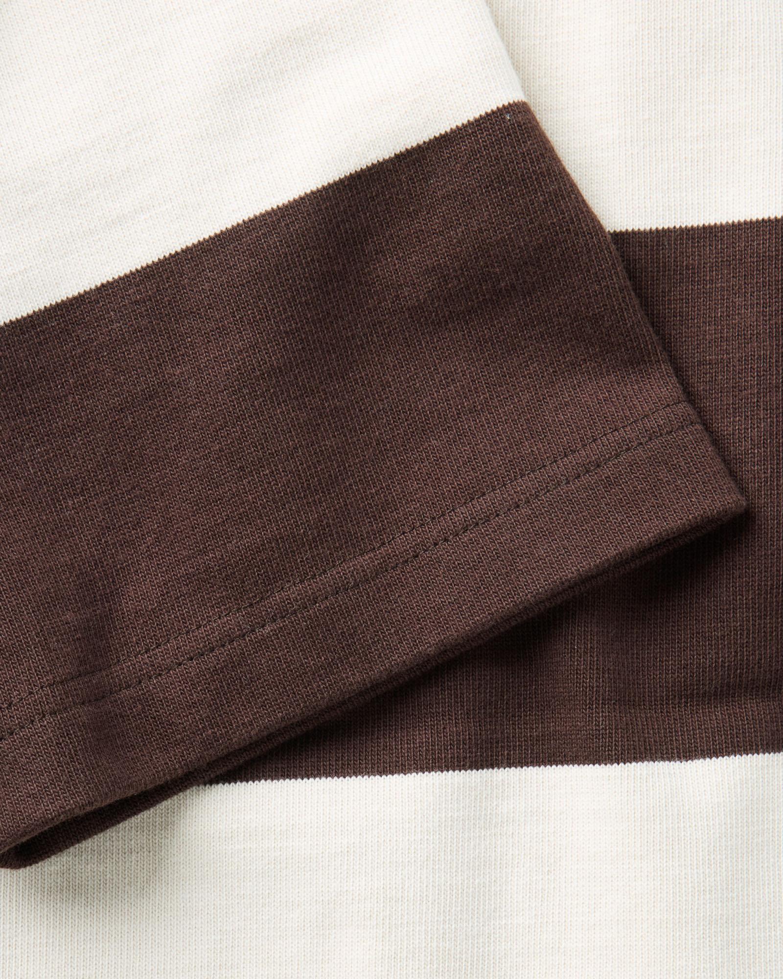 The Short Sleeve Rugby Shirt in Port Stripe