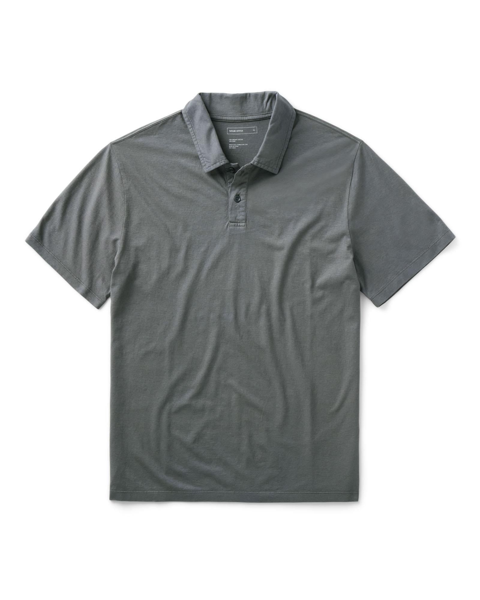 The Cotton Hemp Polo in Faded Black