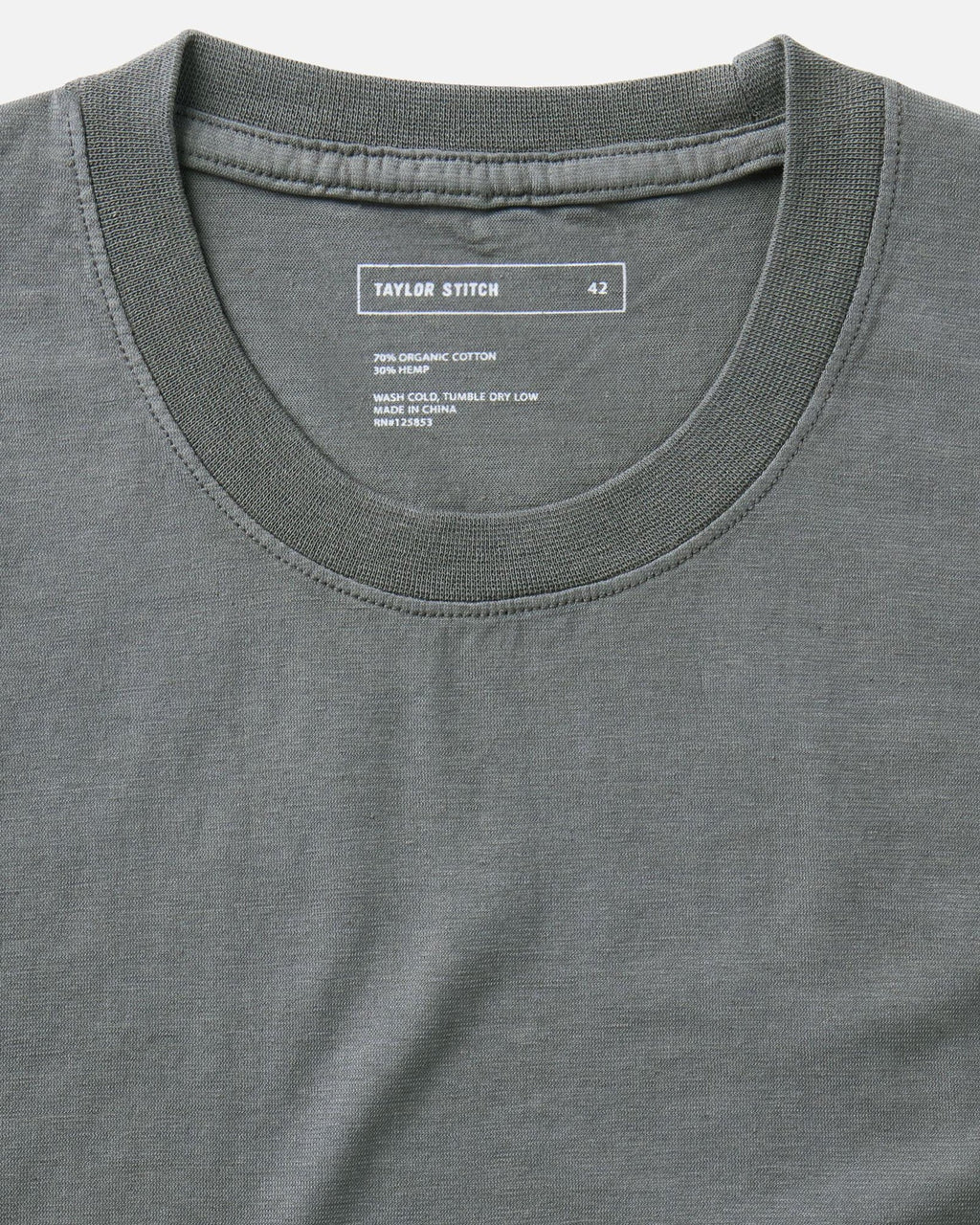 The Cotton Hemp Tee in Faded Black