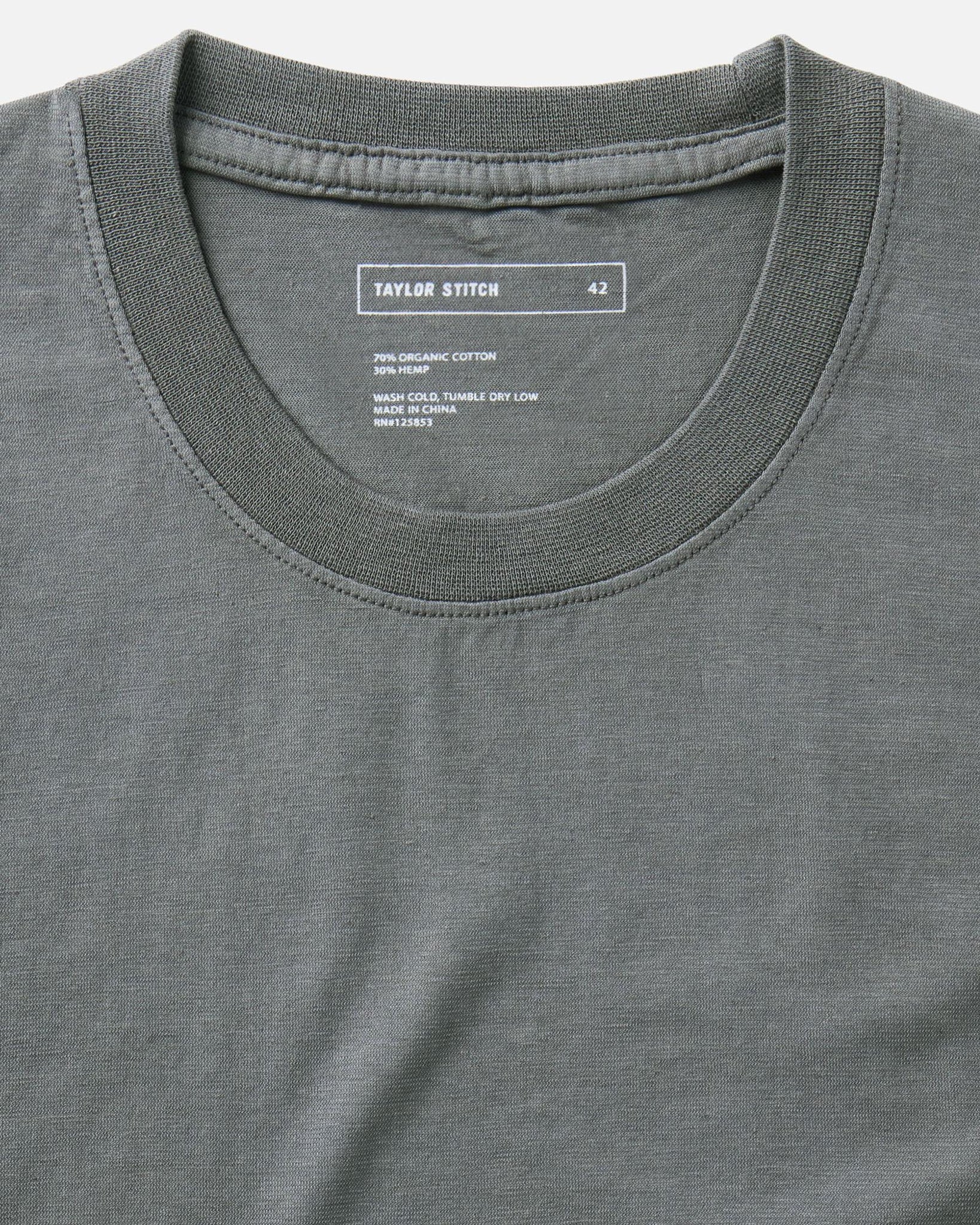 The Cotton Hemp Tee in Faded Black