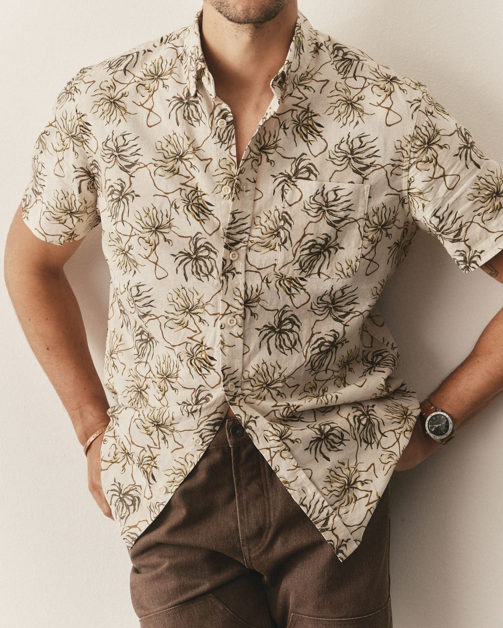 The Short Sleeve Jack in Dried Palms