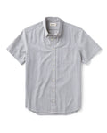 The Short Sleeve Jack in Steel Blue Stripe Seersucker