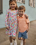 Peachy Keen Stripe Polo Shirt