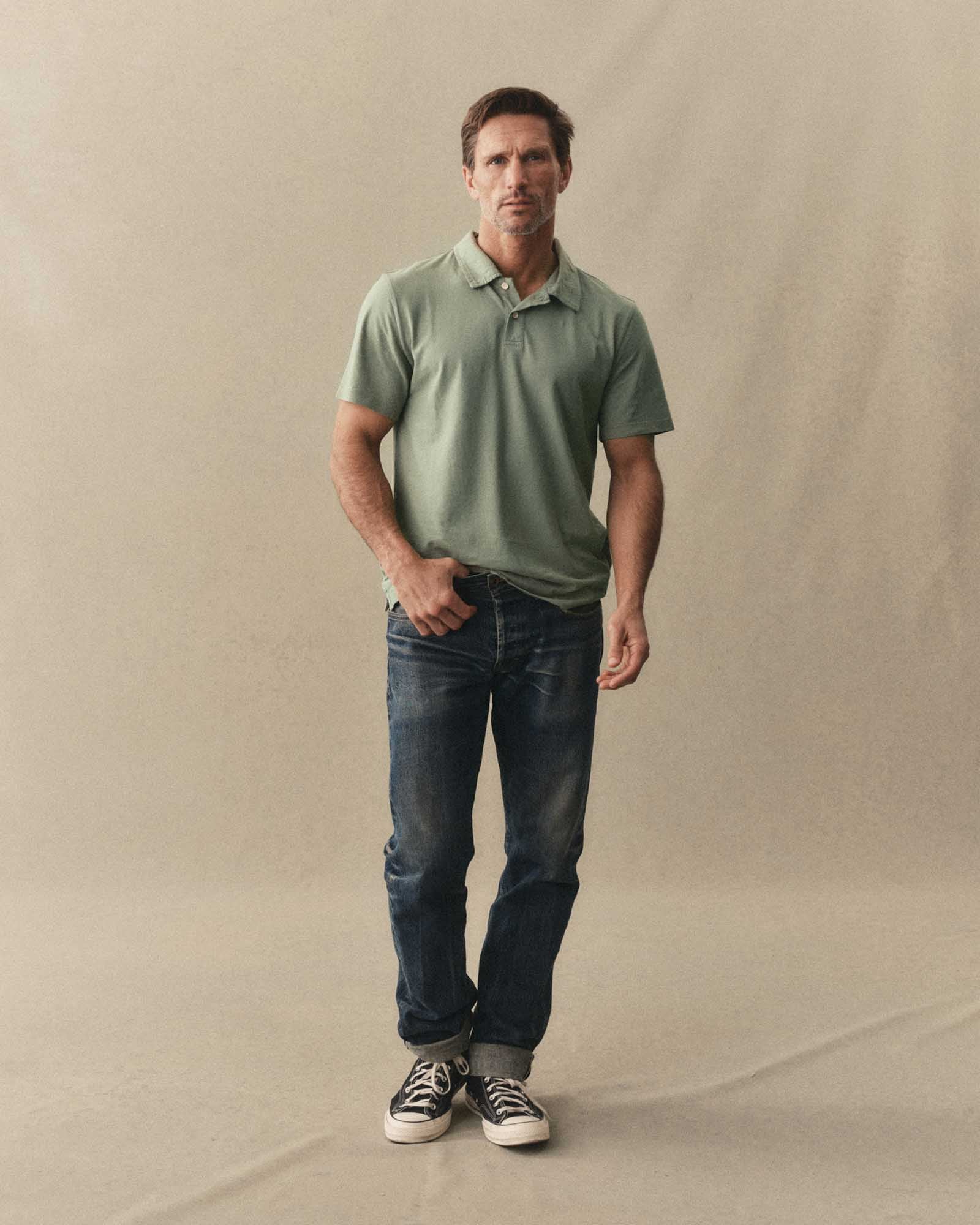 The Cotton Hemp Polo in Sage