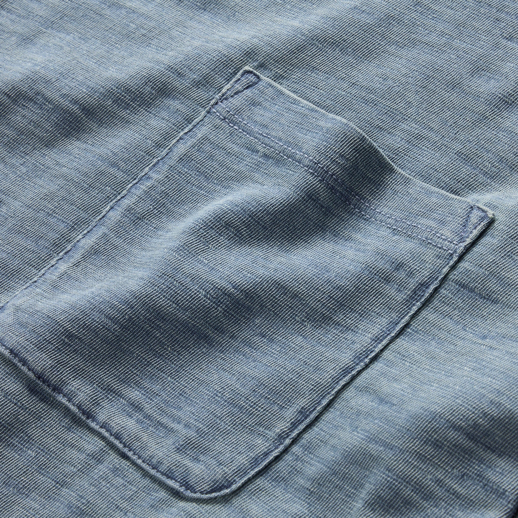 The Slub Tee in Washed Indigo