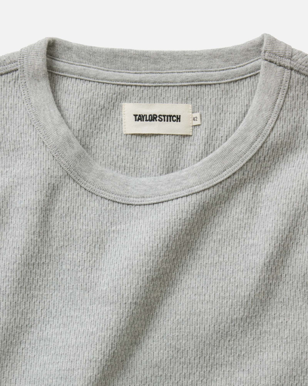 The Organic Cotton Crew in Heather Grey Waffle