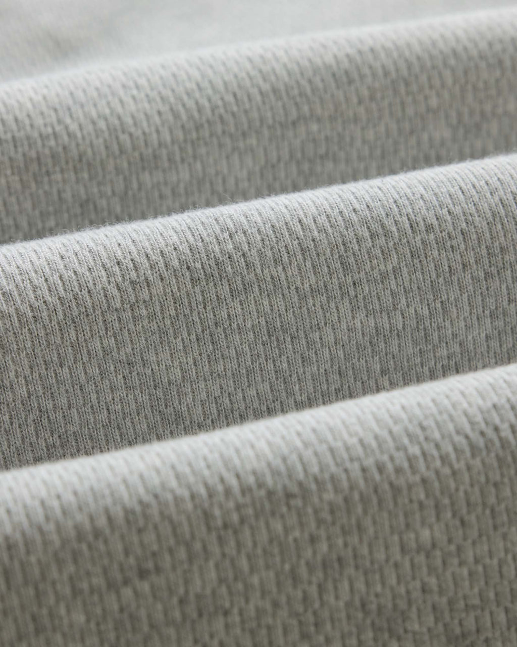 The Organic Cotton Crew in Heather Grey Waffle