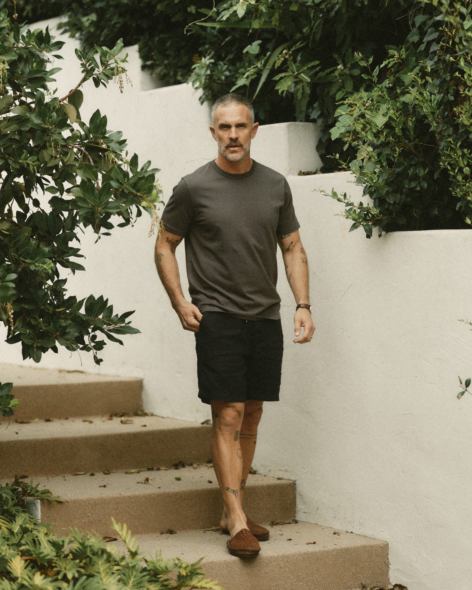 The Organic Cotton Tee in Faded Black