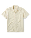 The Davis Shirt in Vintage White Embroidered Stripe