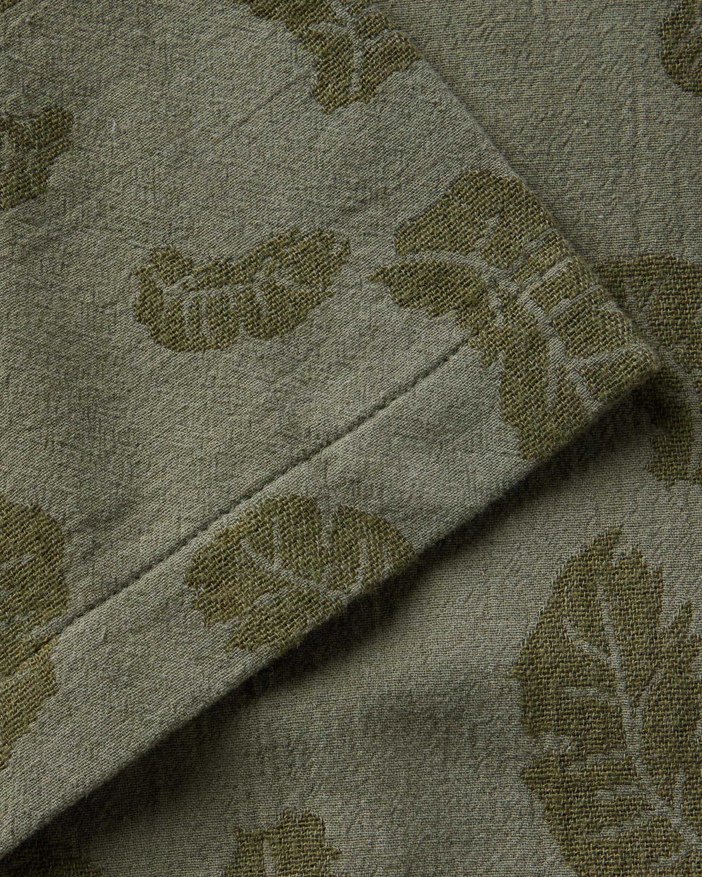 The Hawthorne Shirt in Burnt Olive Floral Jacquard