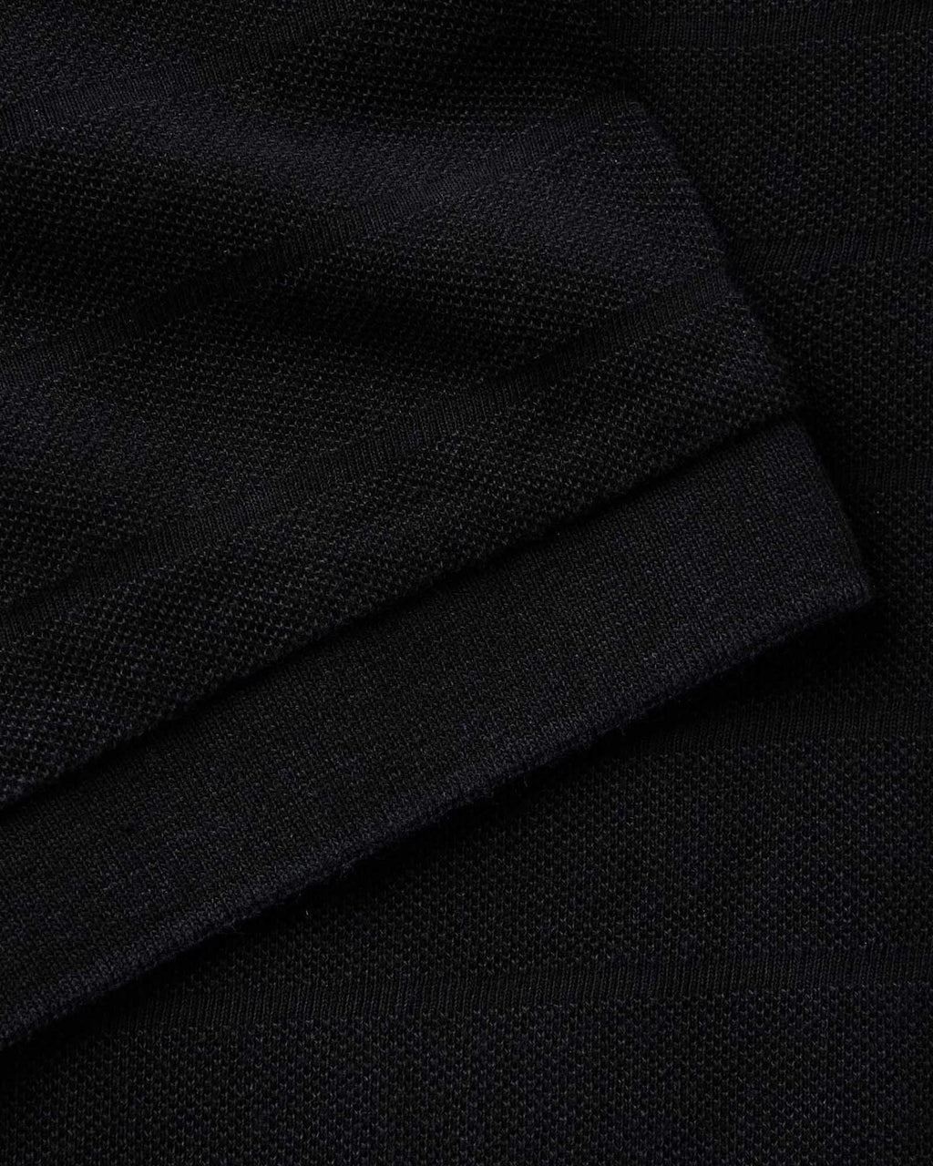 The Pacific Polo in Black Indigo Pique Stripe