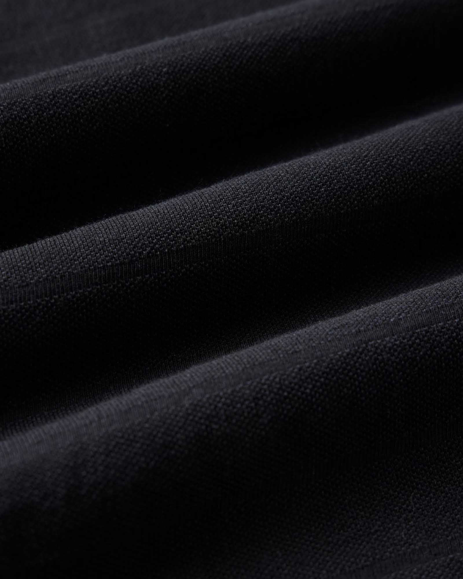 The Pacific Polo in Black Indigo Pique Stripe