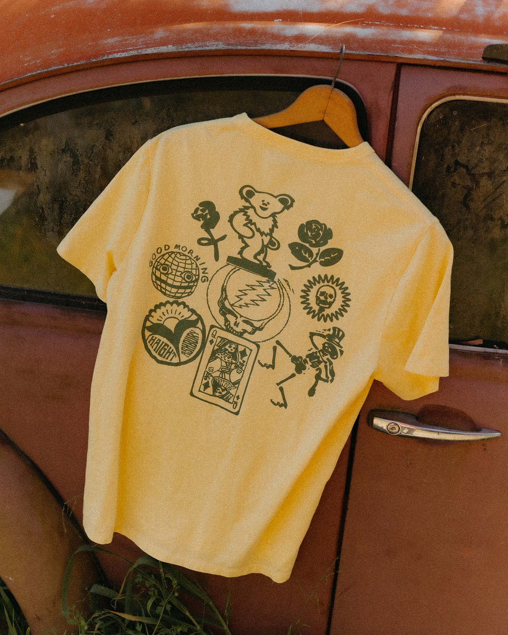 The Organic Cotton Tee in Lemon Stamp