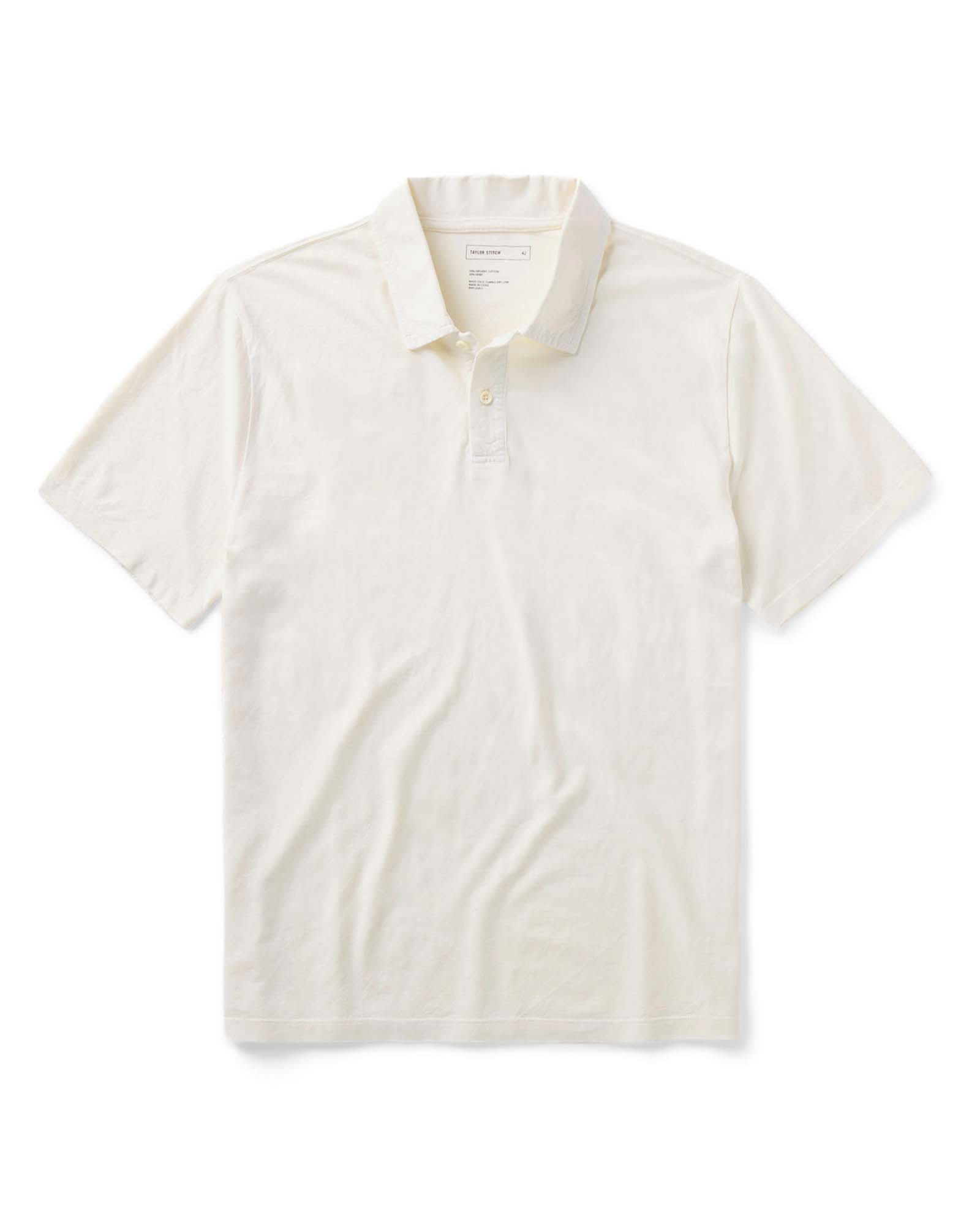 The Cotton Hemp Polo in Vintage White