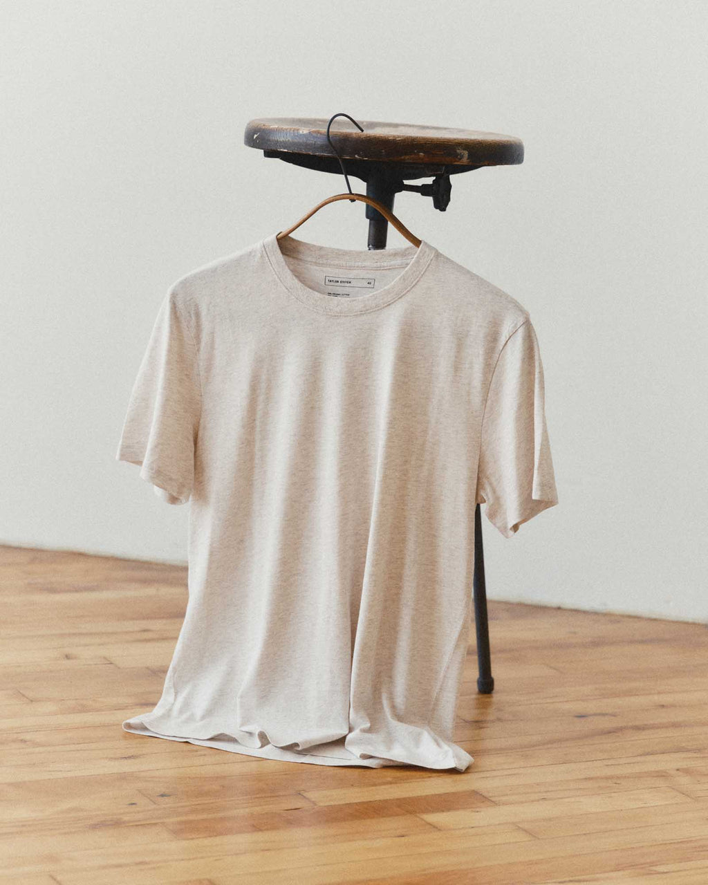 The Cotton Hemp Tee in Heather Oat