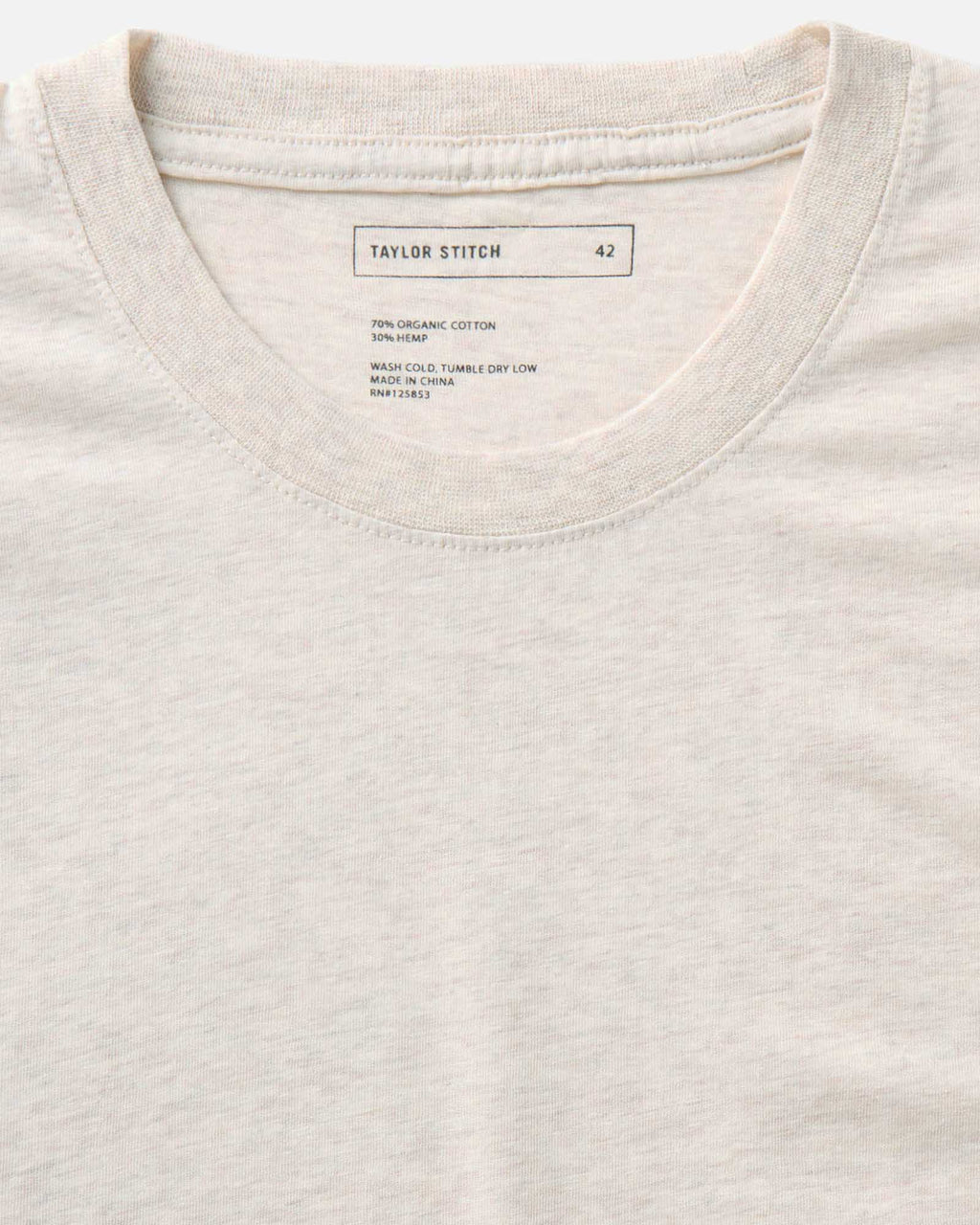The Cotton Hemp Tee in Heather Oat