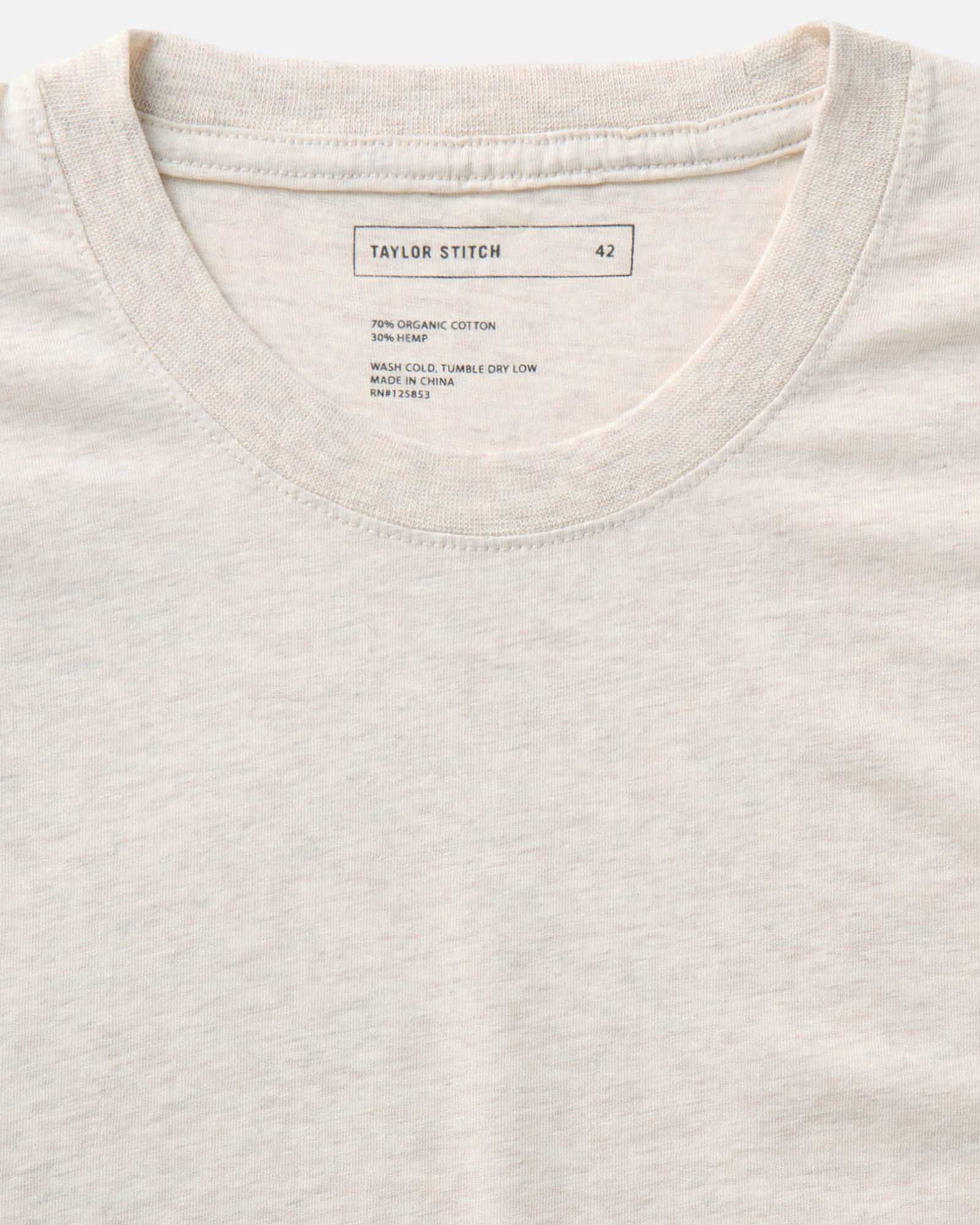 The Cotton Hemp Tee in Heather Oat