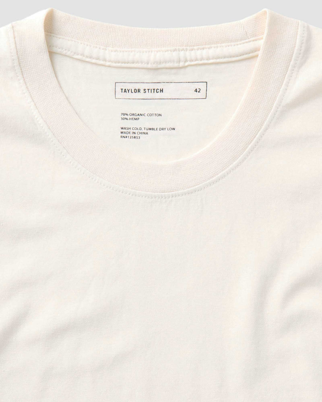The Cotton Hemp Tee in Vintage White