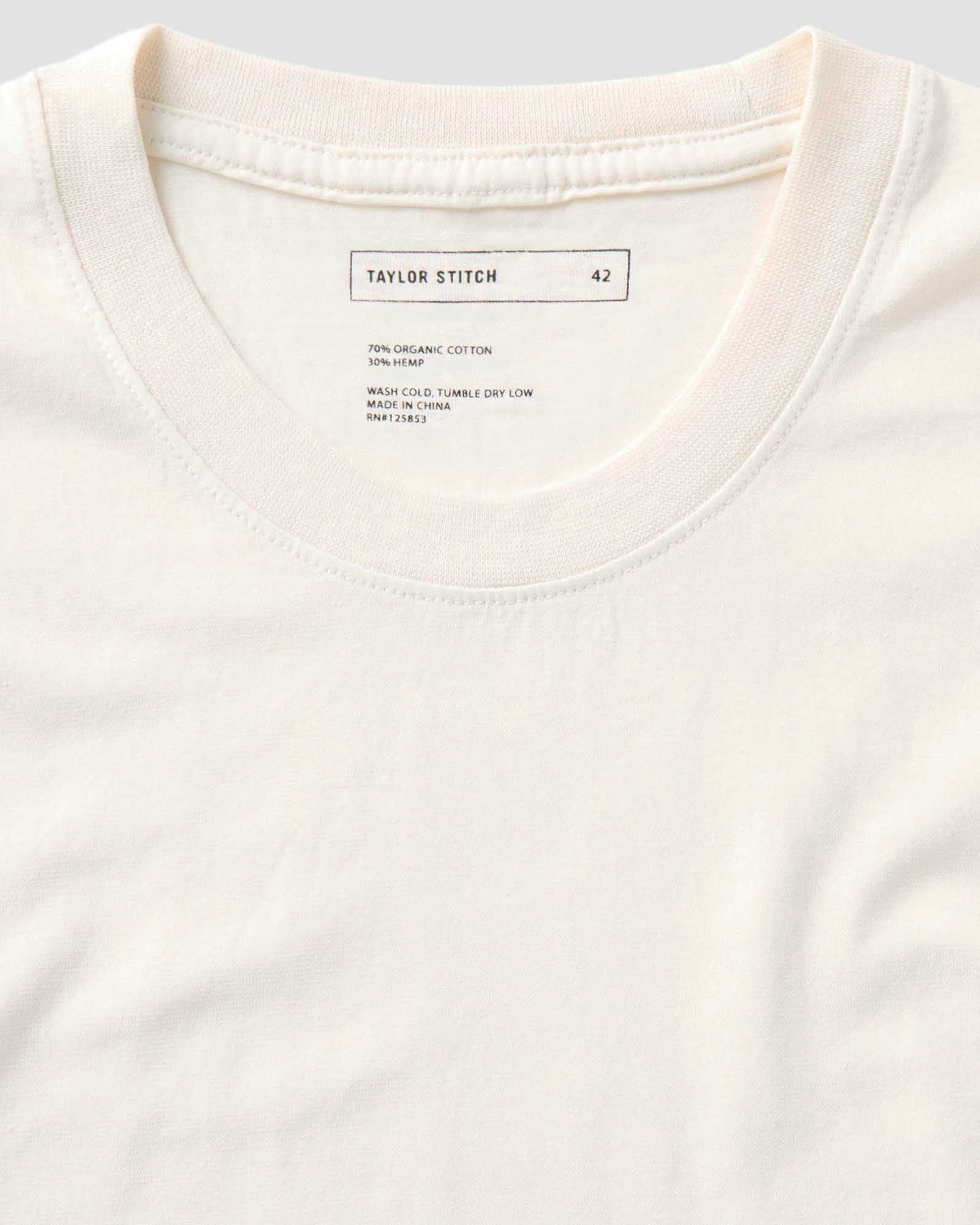 The Cotton Hemp Tee in Vintage White