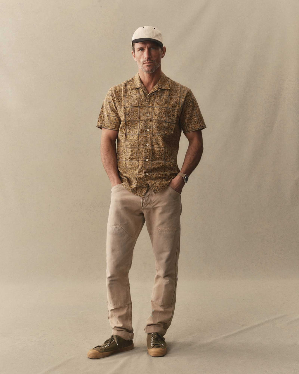 The Hawthorne Shirt in Fennel Block Print