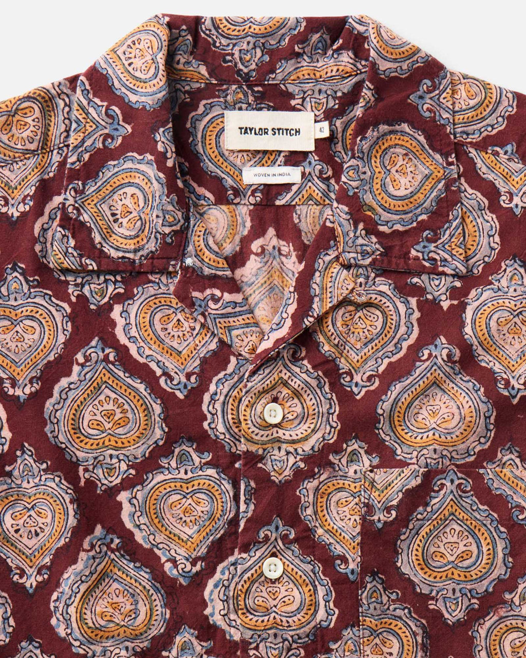 The Hawthorne Shirt in Sangria Block Print