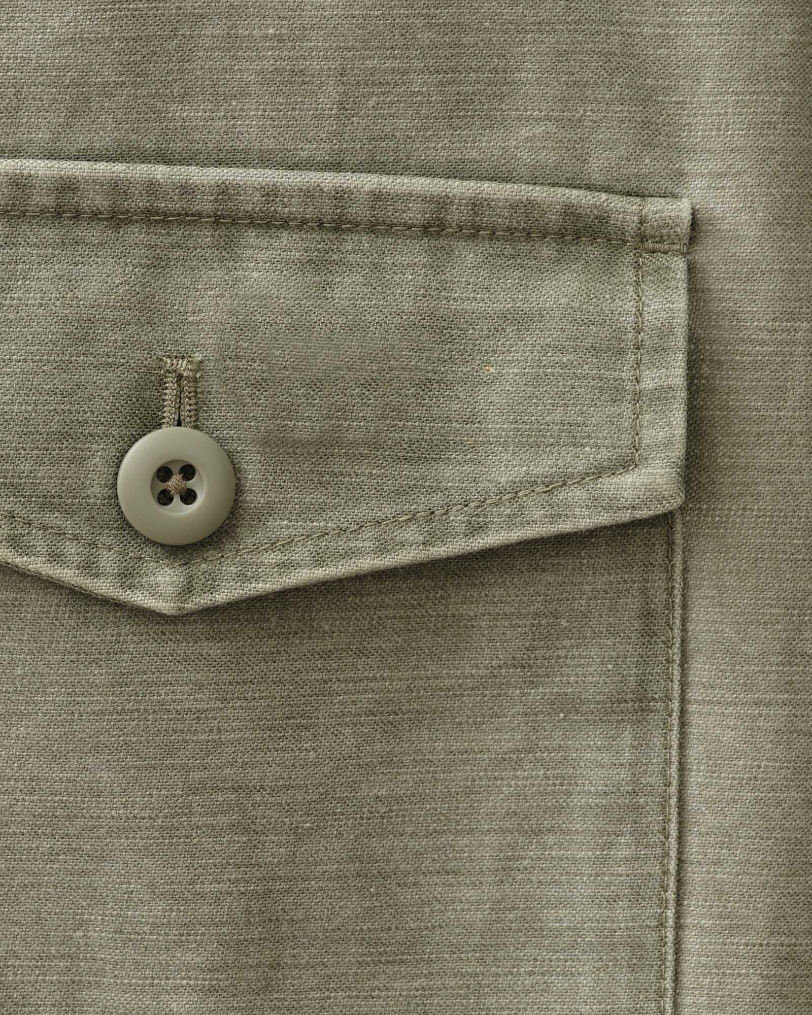 The Surplus Shirt in Field Olive Reverse Sateen