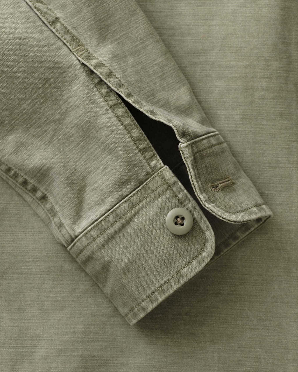 The Surplus Shirt in Field Olive Reverse Sateen