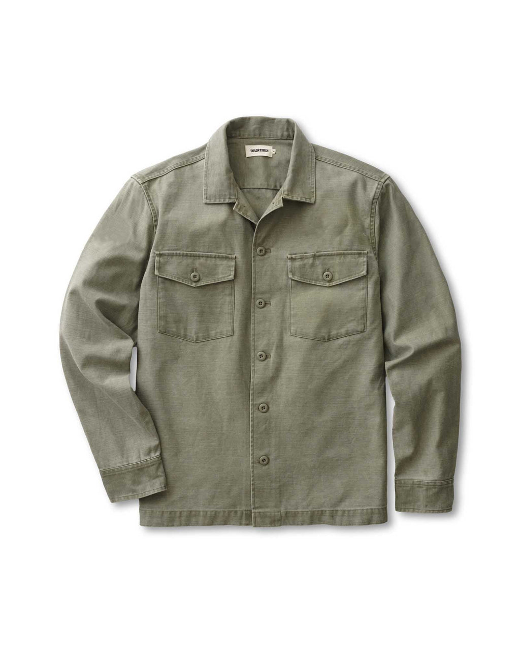 The Surplus Shirt in Field Olive Reverse Sateen