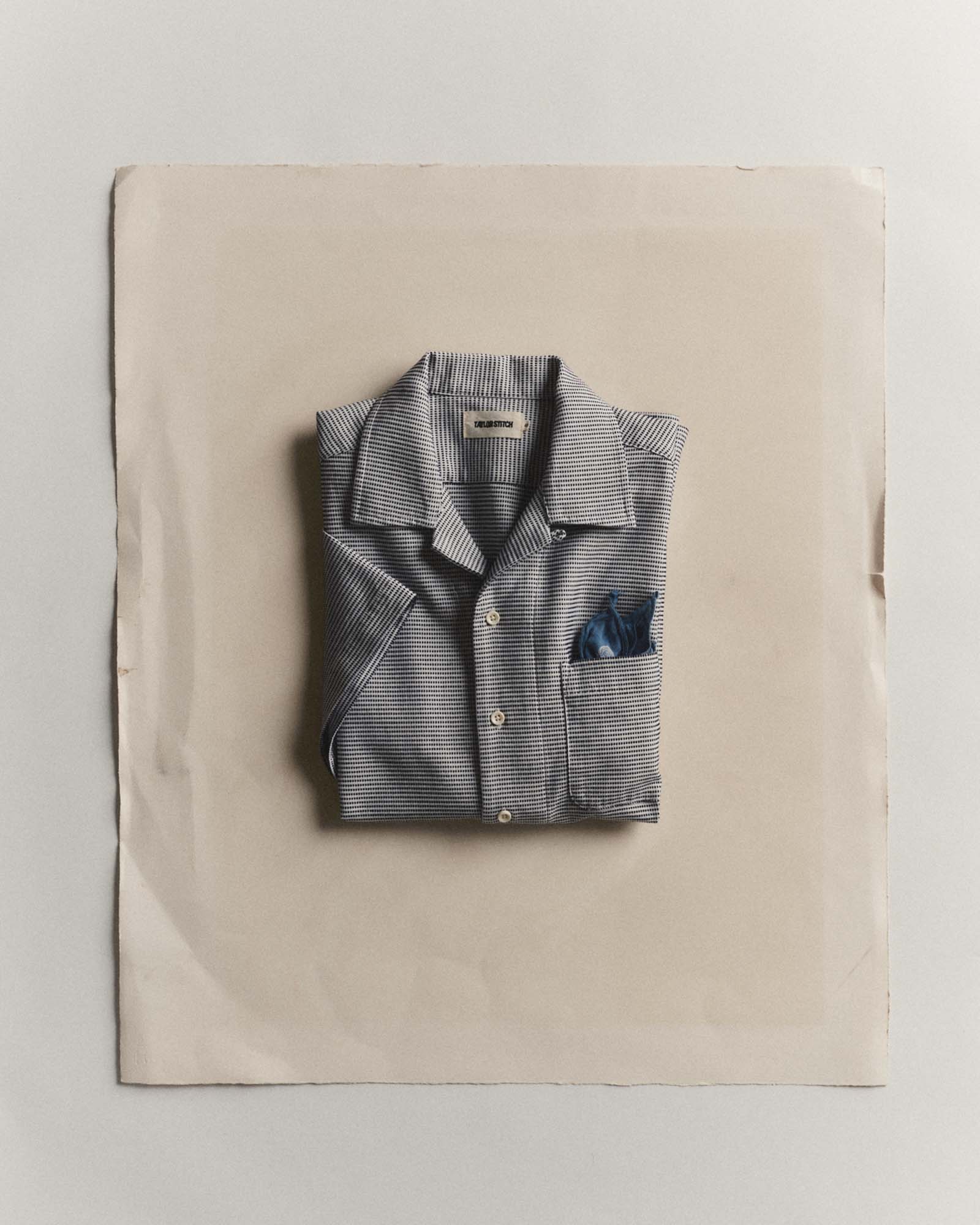 The Hawthorne Shirt in Blue Pin Dot Dobby