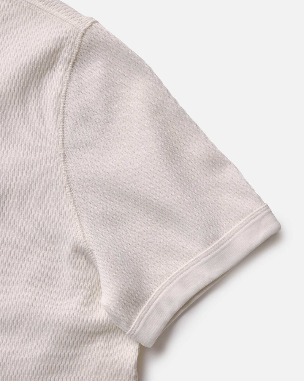 The Organic Cotton Short Sleeve Crew in Vintage White Waffle