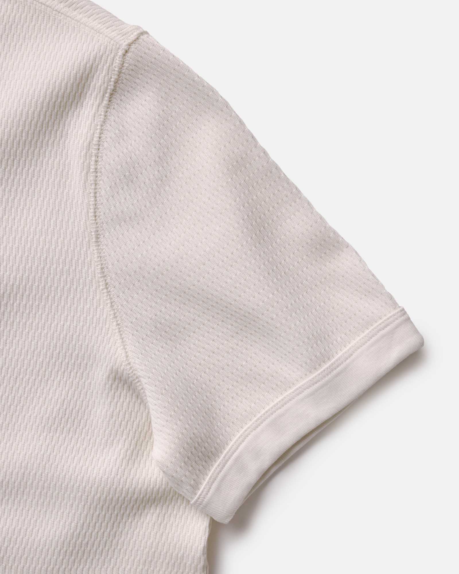 The Organic Cotton Short Sleeve Crew in Vintage White Waffle