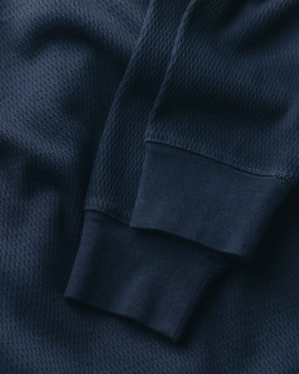 The Organic Cotton Crew in Dark Navy Waffle