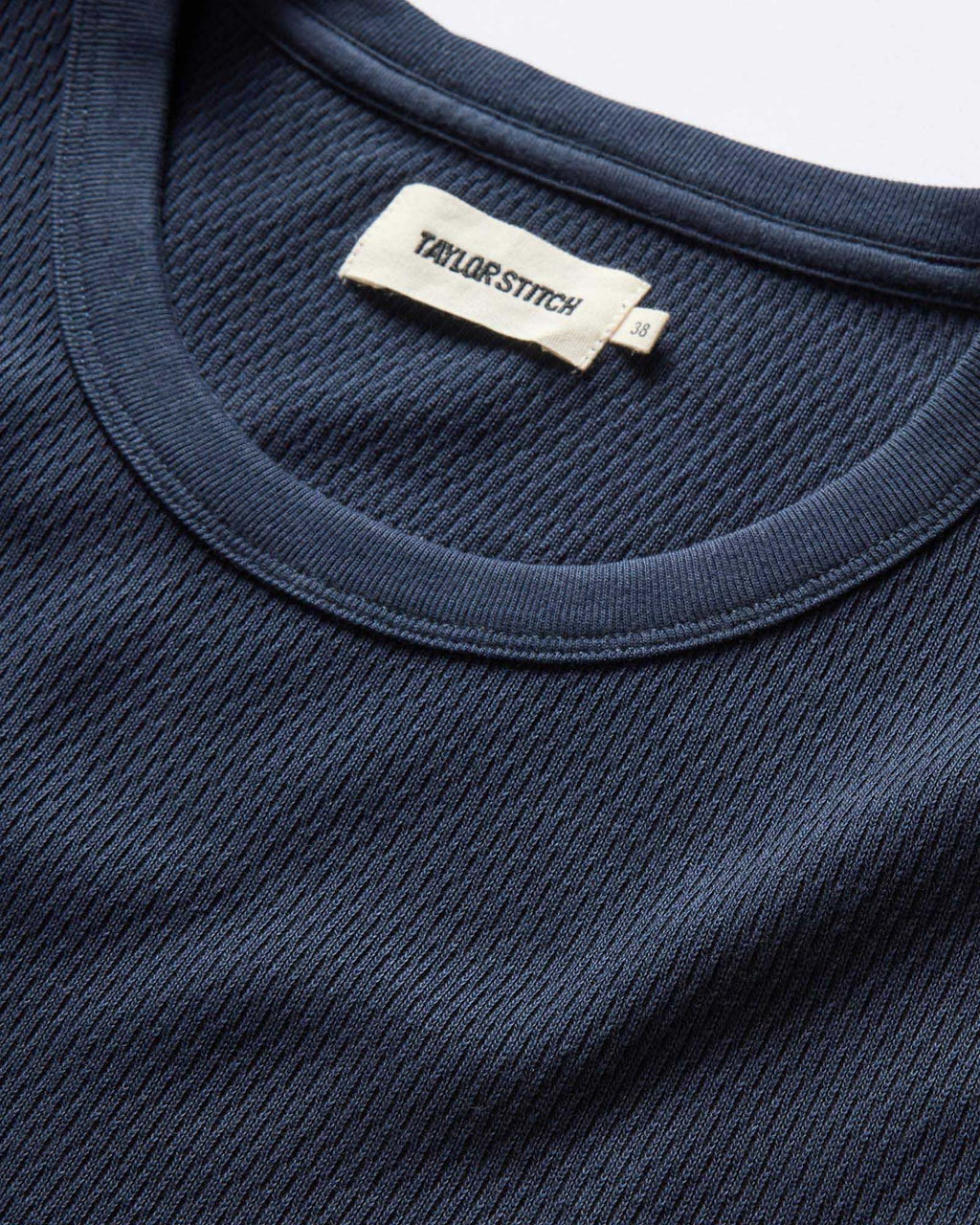 The Organic Cotton Crew in Dark Navy Waffle