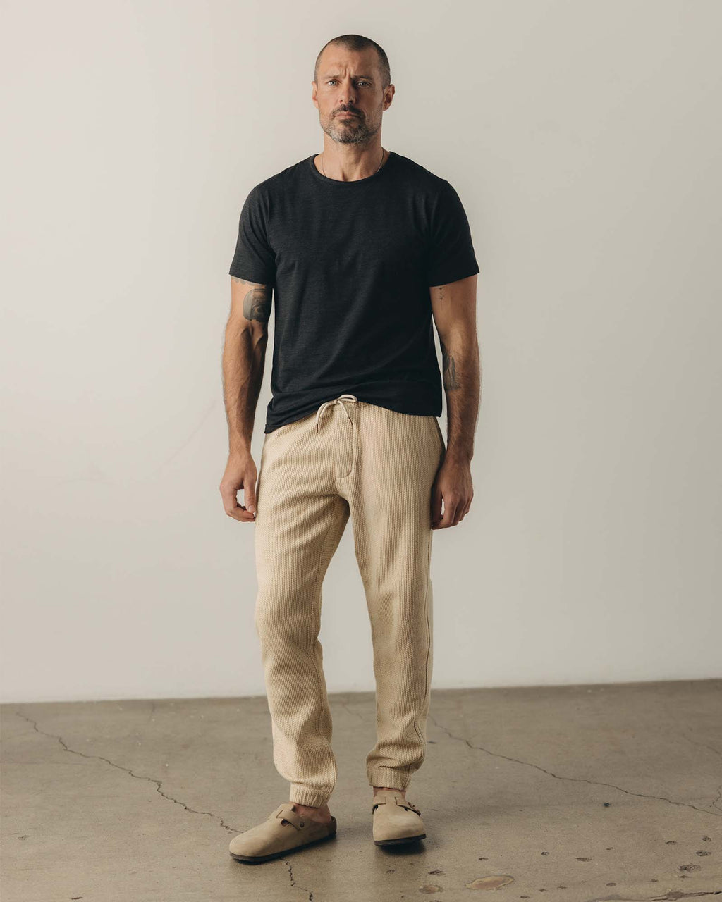The Apres Pant in Natural Sashiko