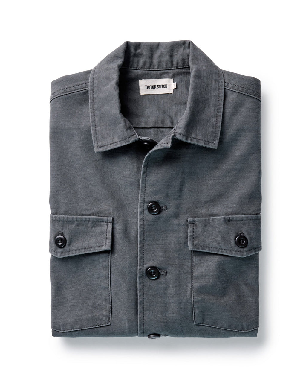 The Surplus Shirt in Faded Black Reverse Sateen