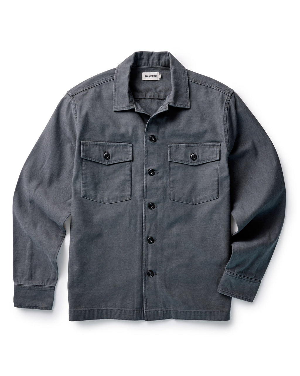 The Surplus Shirt in Faded Black Reverse Sateen