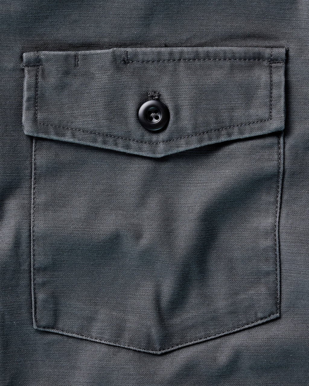 The Surplus Shirt in Faded Black Reverse Sateen