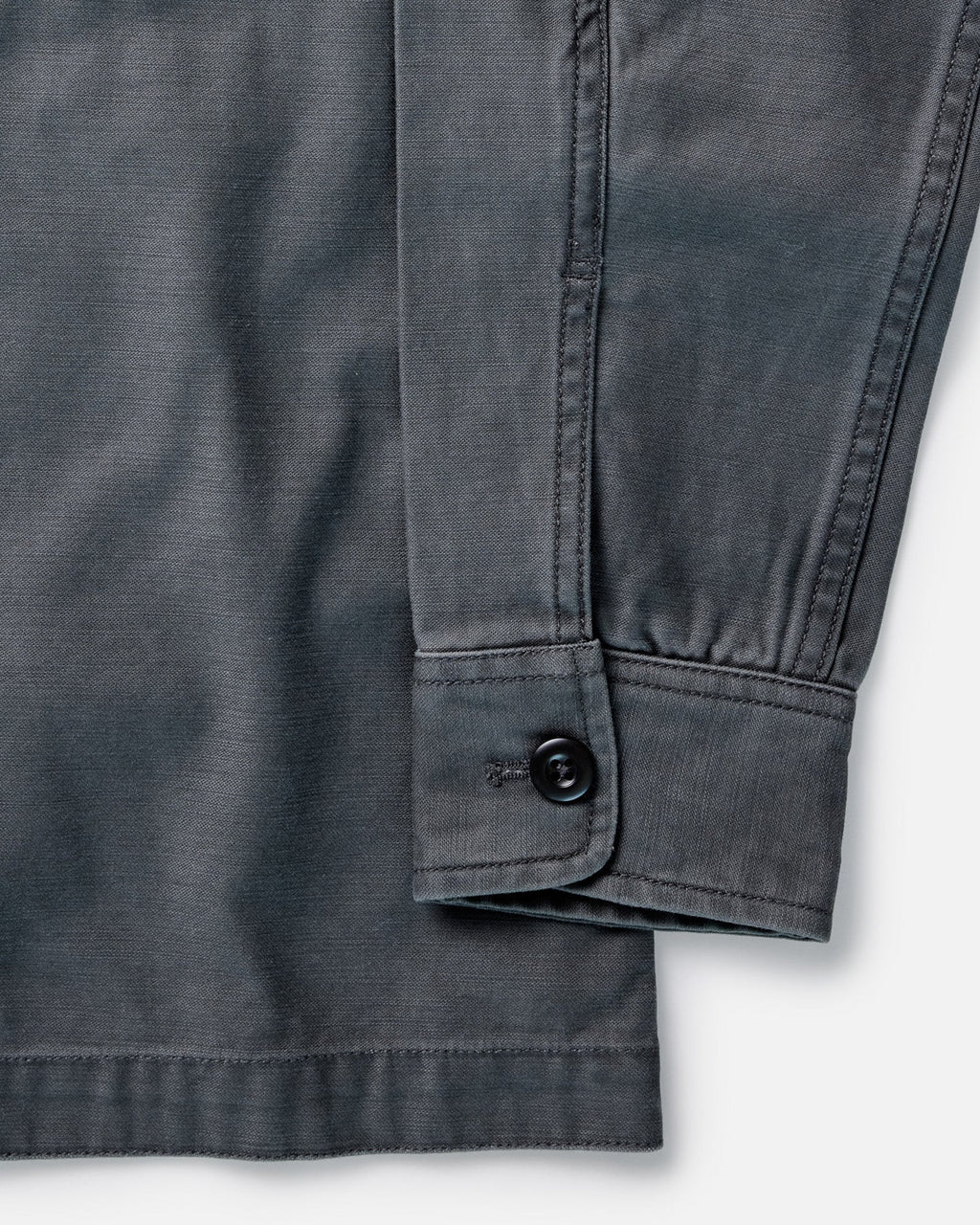 The Surplus Shirt in Faded Black Reverse Sateen