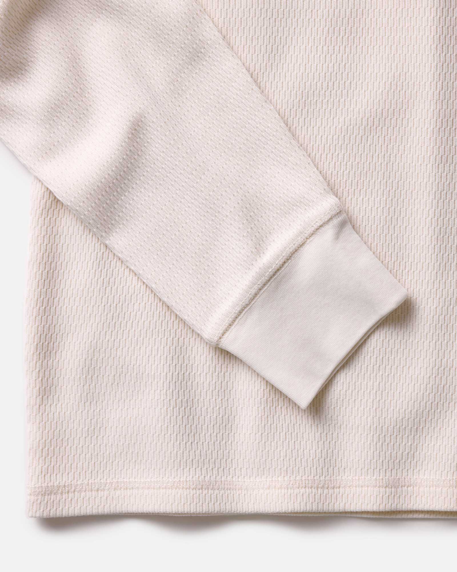 The Organic Cotton Crew in Vintage White Waffle