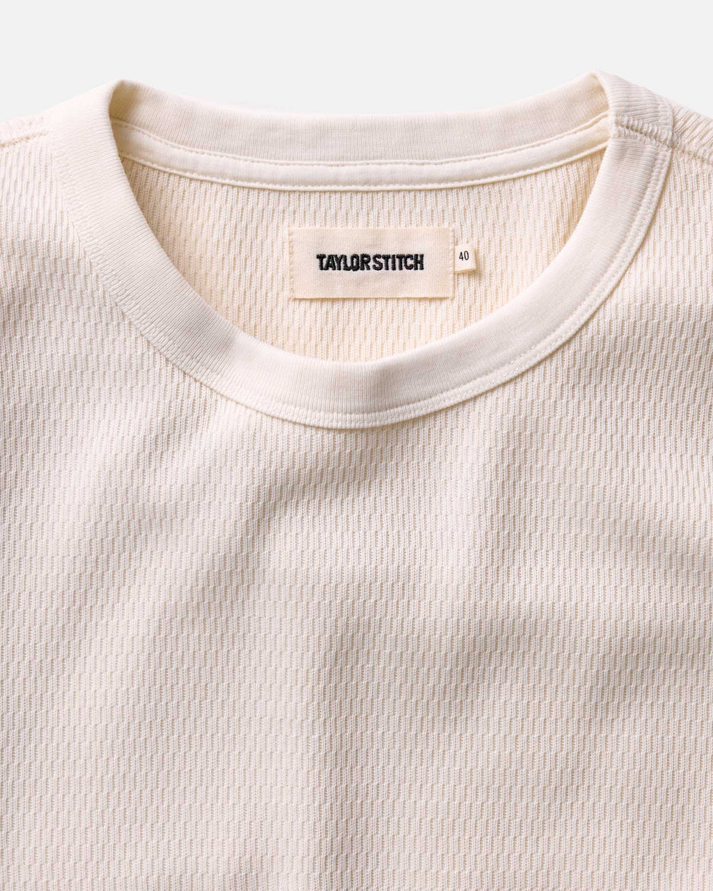 The Organic Cotton Crew in Vintage White Waffle