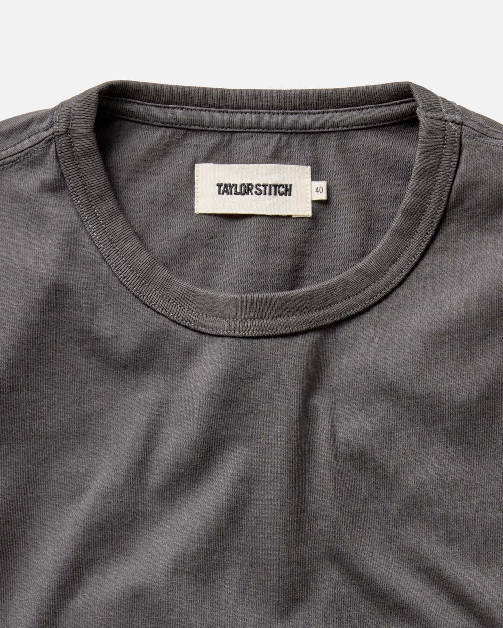 The Organic Cotton Long Sleeve Tee in Faded Black