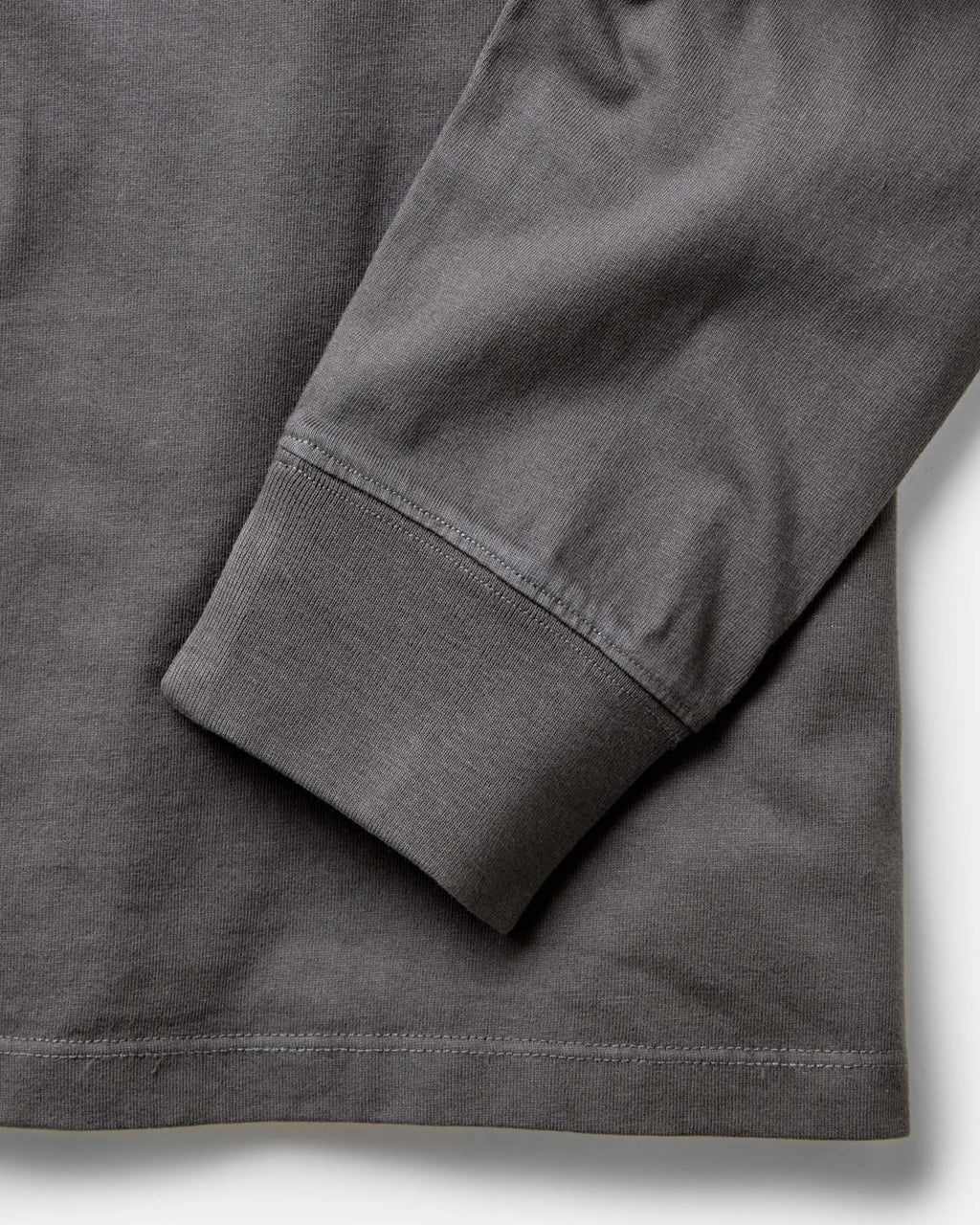 The Organic Cotton Long Sleeve Tee in Faded Black