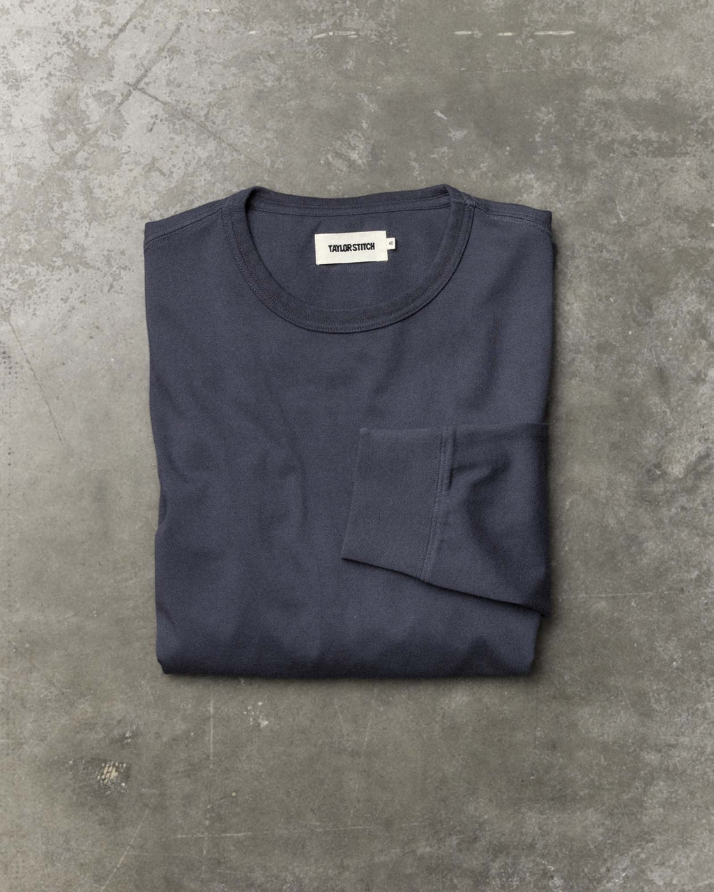 The Organic Cotton Long Sleeve Tee in Navy